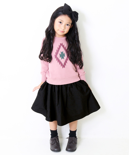 devirock（デビロック）の「膝丈ボリュームギャザースカート スカッツ（スカート・キッズ・ブラック/ベージュ/ネイビー/ブラウン/カーキ/マスタード/グリーン系その他/イエロー系その他/ピンク系その他/ワイン/レッド/オレンジ系その他・110cm/100cm/120cm/130cm/140cm/150cm/160cm）」の13枚目の写真