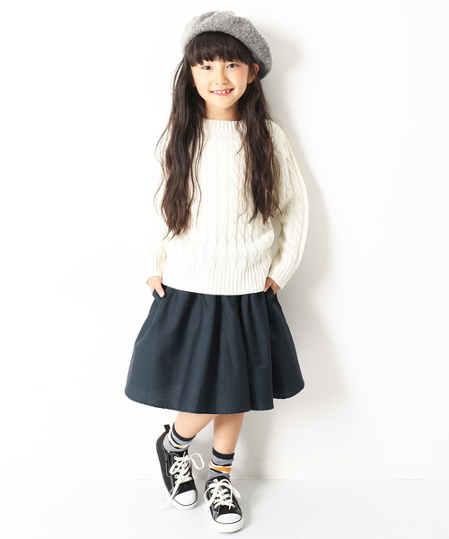 devirock（デビロック）の「膝丈ボリュームギャザースカート スカッツ（スカート・キッズ・ブラック/ベージュ/ネイビー/ブラウン/カーキ/マスタード/グリーン系その他/イエロー系その他/ピンク系その他/ワイン/レッド/オレンジ系その他・110cm/100cm/120cm/130cm/140cm/150cm/160cm）」の18枚目の写真