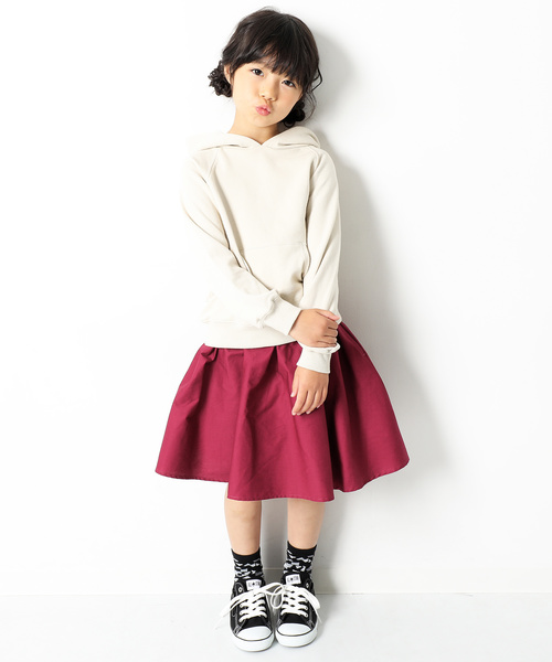 devirock（デビロック）の「膝丈ボリュームギャザースカート スカッツ（スカート・キッズ・ブラック/ベージュ/ネイビー/ブラウン/カーキ/マスタード/グリーン系その他/イエロー系その他/ピンク系その他/ワイン/レッド/オレンジ系その他・110cm/100cm/120cm/130cm/140cm/150cm/160cm）」の19枚目の写真