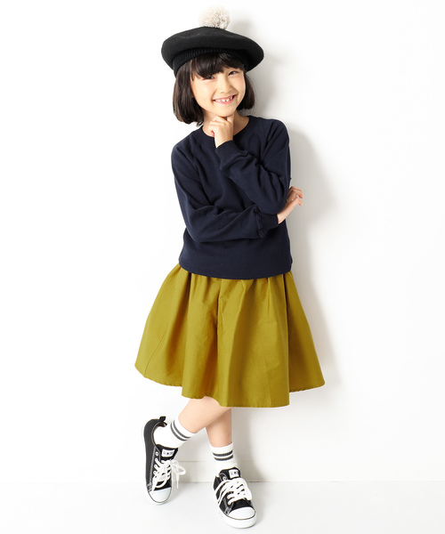 devirock（デビロック）の「膝丈ボリュームギャザースカート スカッツ（スカート・キッズ・ブラック/ベージュ/ネイビー/ブラウン/カーキ/マスタード/グリーン系その他/イエロー系その他/ピンク系その他/ワイン/レッド/オレンジ系その他・110cm/100cm/120cm/130cm/140cm/150cm/160cm）」の20枚目の写真