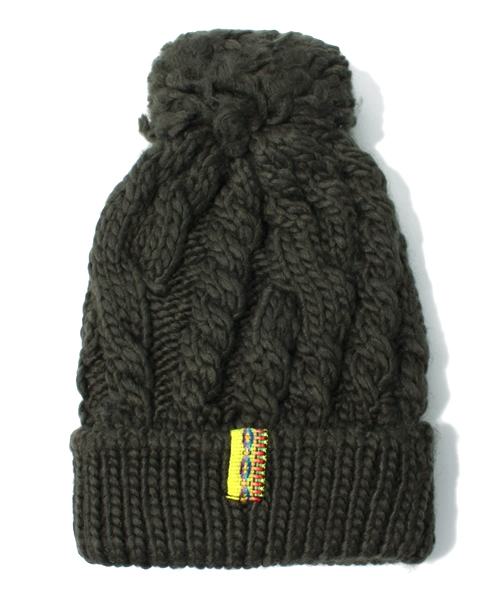 チチカカ(チチカカ)の「ペルーテープニットキャップ(ニットキャップ/ビーニー・レディース・パープル/ネイビー/グレー/カーキ/ブラック/ベージュ・FREE)」の1枚目の写真