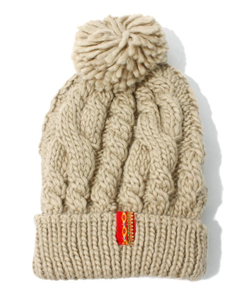 チチカカ(チチカカ)の「ペルーテープニットキャップ(ニットキャップ/ビーニー・レディース・パープル/ネイビー/グレー/カーキ/ブラック/ベージュ・FREE)」の14枚目の写真