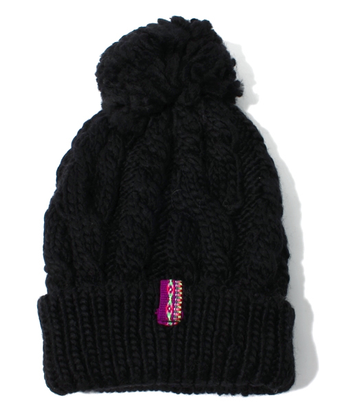 チチカカ(チチカカ)の「ペルーテープニットキャップ(ニットキャップ/ビーニー・レディース・パープル/ネイビー/グレー/カーキ/ブラック/ベージュ・FREE)」の15枚目の写真