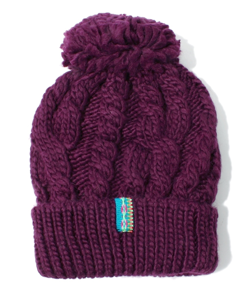 チチカカ(チチカカ)の「ペルーテープニットキャップ(ニットキャップ/ビーニー・レディース・パープル/ネイビー/グレー/カーキ/ブラック/ベージュ・FREE)」の17枚目の写真