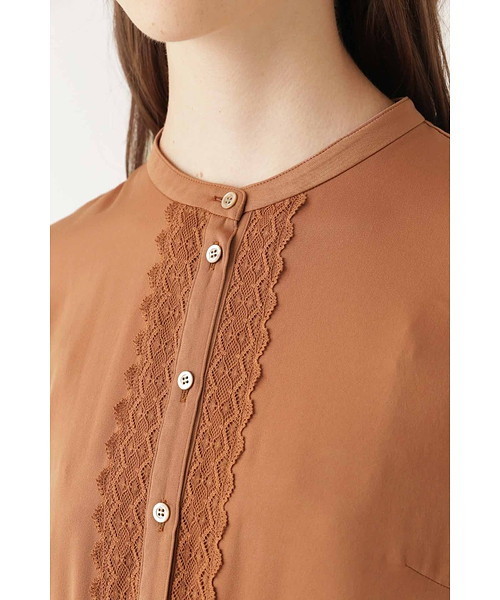 JILL STUART（ジルスチュアート）の「◆ロイススタンドカラーワンピース（ワンピース・レディース・ネイビー/オレンジ・2/4）」の4枚目の写真