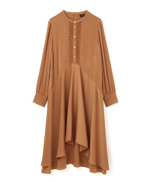 JILL STUART（ジルスチュアート）の「◆ロイススタンドカラーワンピース（ワンピース・レディース・ネイビー/オレンジ・2/4）」の7枚目の写真