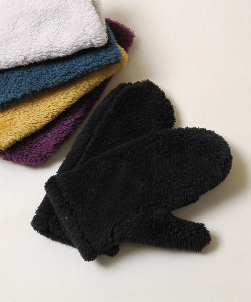coen（コーエン）の「フリースミトン（グローブ/手袋）（手袋・レディース・ブラック/ダークグリーン/オフホワイト/パープル/イエロー・FREE）」の3枚目の写真