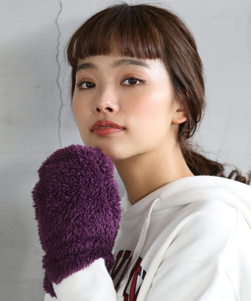 coen（コーエン）の「フリースミトン（グローブ/手袋）（手袋・レディース・ブラック/ダークグリーン/オフホワイト/パープル/イエロー・FREE）」の15枚目の写真