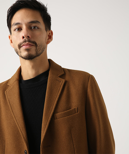 AZUL by moussy（アズールバイマウジー）の「スタンダードシングルチェスターコート（チェスターコート・メンズ・キャメル/ブラック・MEDIUM/LARGE/SMALL/X-LARGE/X-SMALL）」の18枚目の写真