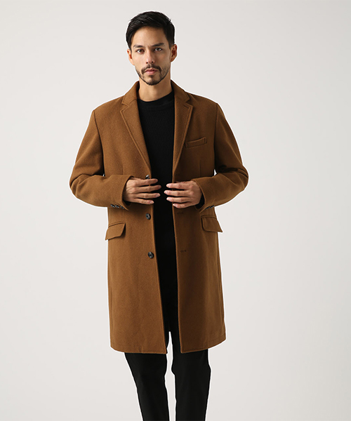 AZUL by moussy（アズールバイマウジー）の「スタンダードシングルチェスターコート（チェスターコート・メンズ・キャメル/ブラック・MEDIUM/LARGE/SMALL/X-LARGE/X-SMALL）」の17枚目の写真