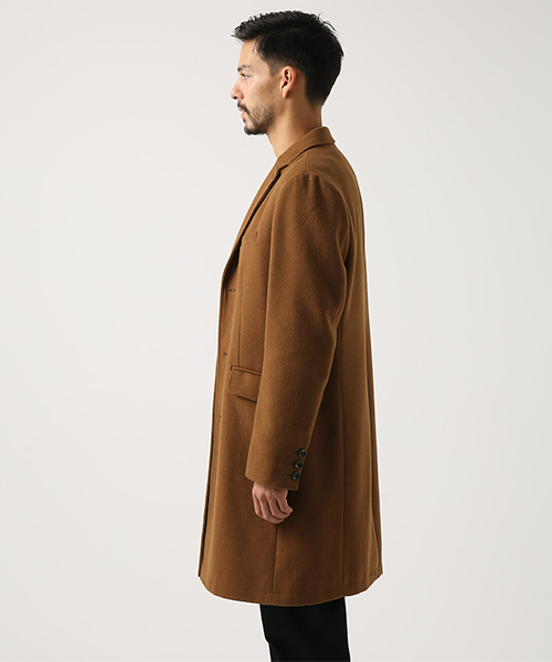 AZUL by moussy（アズールバイマウジー）の「スタンダードシングルチェスターコート（チェスターコート・メンズ・キャメル/ブラック・MEDIUM/LARGE/SMALL/X-LARGE/X-SMALL）」の14枚目の写真