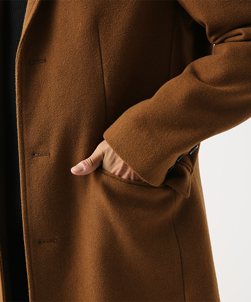 AZUL by moussy（アズールバイマウジー）の「スタンダードシングルチェスターコート（チェスターコート・メンズ・キャメル/ブラック・MEDIUM/LARGE/SMALL/X-LARGE/X-SMALL）」の11枚目の写真