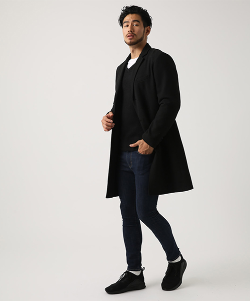 AZUL by moussy（アズールバイマウジー）の「スタンダードシングルチェスターコート（チェスターコート・メンズ・キャメル/ブラック・MEDIUM/LARGE/SMALL/X-LARGE/X-SMALL）」の8枚目の写真