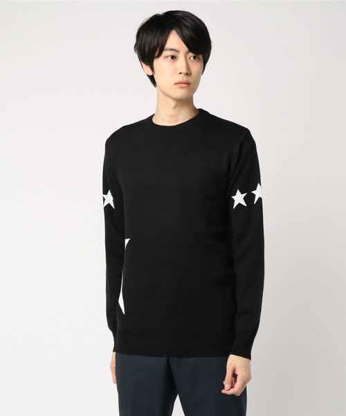 JACKROSE(ジャックローズ)の「JUDGEMENT サイドスタージャガードクルーニット(ニット/セーター・メンズ・ブラック/ネイビー/グレー・M/L)」の6枚目の写真