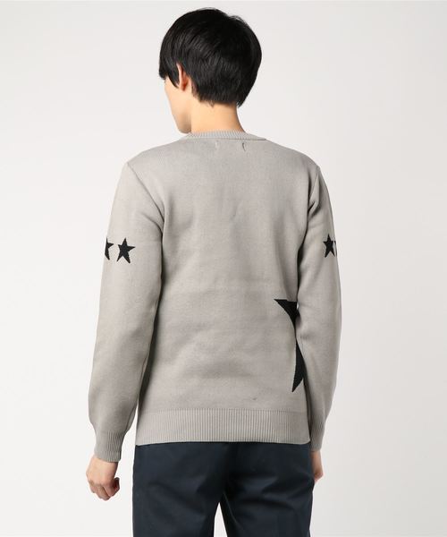 JACKROSE(ジャックローズ)の「JUDGEMENT サイドスタージャガードクルーニット(ニット/セーター・メンズ・ブラック/ネイビー/グレー・M/L)」の5枚目の写真