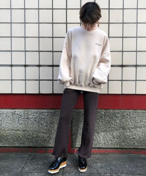 tiptop(ティップトップ)の「裾フリルリブニットパンツ(その他パンツ・レディース・ブラック/ベージュ/ブラウン・FREE)」の10枚目の写真