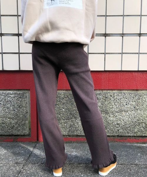 tiptop(ティップトップ)の「裾フリルリブニットパンツ(その他パンツ・レディース・ブラック/ベージュ/ブラウン・FREE)」の12枚目の写真