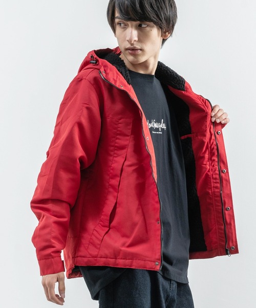 Rocky Monroe（ロッキーモンロー）の「タスラン裏ボアフリースマウンテンパーカー（マウンテンパーカー・メンズ・ブラック/ベージュ/ネイビー/レッド/カーキ/イエロー/カモフラージュ/その他1/その他2/ベージュ系その他/イエロー系その他/ブラック×レッド/ブラック×グリーン/ブラック×カーキ/グレー/ブラック×グレー/グリーン・LL/M/L/S）」の14枚目の写真