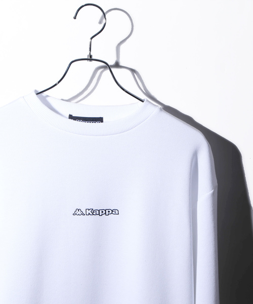 Kappa(カッパ)の「∴WEGO/Kappa別注ワンポイントロゴプルオーバー(スウェット・メンズ・ホワイト/ブラック・MEDIUM/LARGE)」の2枚目の写真