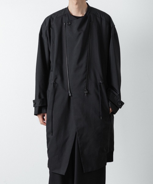 ato（アトウ）の「PINSTRIPE DOUBLE ZIP BLOUSON（モッズコート・メンズ・ブラック・44/46/48）」の10枚目の写真