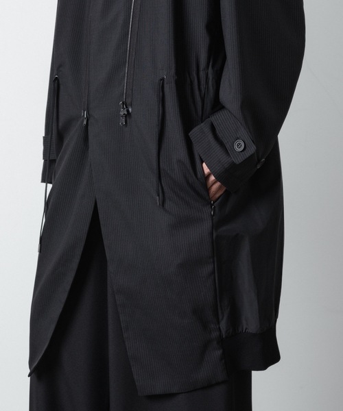 ato（アトウ）の「PINSTRIPE DOUBLE ZIP BLOUSON（モッズコート・メンズ・ブラック・44/46/48）」の15枚目の写真