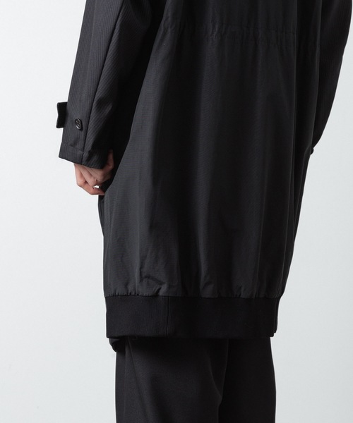 ato（アトウ）の「PINSTRIPE DOUBLE ZIP BLOUSON（モッズコート・メンズ・ブラック・44/46/48）」の6枚目の写真