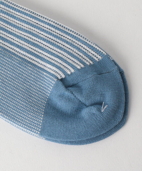 BEAUTY&YOUTH UNITED ARROWS（ビューティーアンドユースユナイテッドアローズ）の「BY ジャカード ストライプ レギュラー ソックス（ソックス/靴下・メンズ・ライトブルー/グレー・FREE）」の5枚目の写真