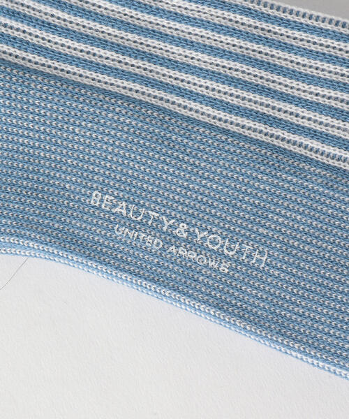 BEAUTY&YOUTH UNITED ARROWS（ビューティーアンドユースユナイテッドアローズ）の「BY ジャカード ストライプ レギュラー ソックス（ソックス/靴下・メンズ・ライトブルー/グレー・FREE）」の6枚目の写真