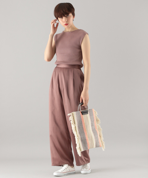 PAGEBOY（ページボーイ）の「シャイニーサテンパンツ（その他パンツ・レディース・ダークオレンジ/モカ/イエロー/サックスブルー/ピンク/ライトグレー・FREE）」の21枚目の写真