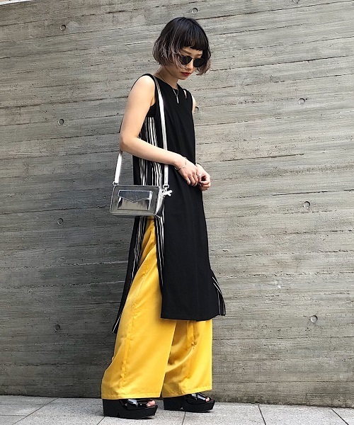 PAGEBOY（ページボーイ）の「シャイニーサテンパンツ（その他パンツ・レディース・ダークオレンジ/モカ/イエロー/サックスブルー/ピンク/ライトグレー・FREE）」の14枚目の写真