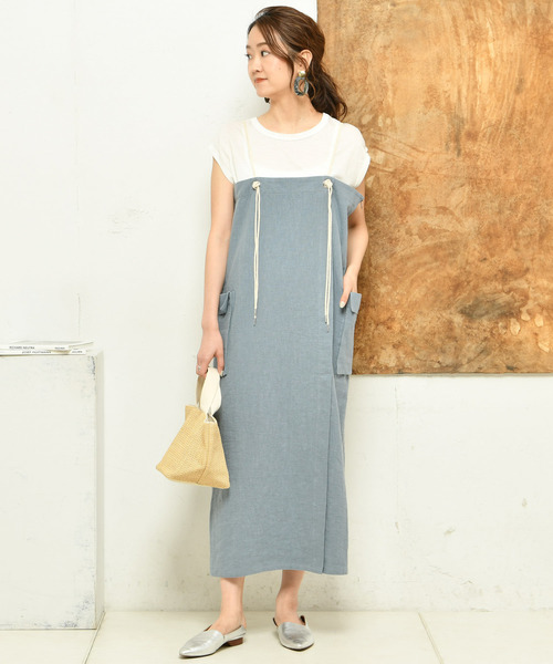 DouDou（ドゥドゥ）の「フレンチT（Tシャツ/カットソー・レディース・ブラック/オフホワイト/カーキ/バイオレット/ライトベージュ/グレイッシュベージュ/ブラウン/ミント/グレー・SMALL/MEDIUM）」の14枚目の写真