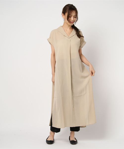 Culture Medium(カルチャーミディアム)の「ロングスリットワンピース(ワンピース・レディース・ホワイト/ミント/ライトベージュ/ブラック・FREE)」の17枚目の写真