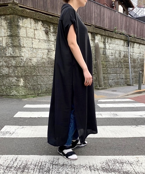 Culture Medium(カルチャーミディアム)の「ロングスリットワンピース(ワンピース・レディース・ホワイト/ミント/ライトベージュ/ブラック・FREE)」の10枚目の写真