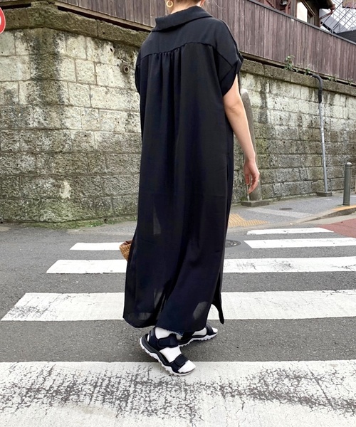 Culture Medium(カルチャーミディアム)の「ロングスリットワンピース(ワンピース・レディース・ホワイト/ミント/ライトベージュ/ブラック・FREE)」の11枚目の写真