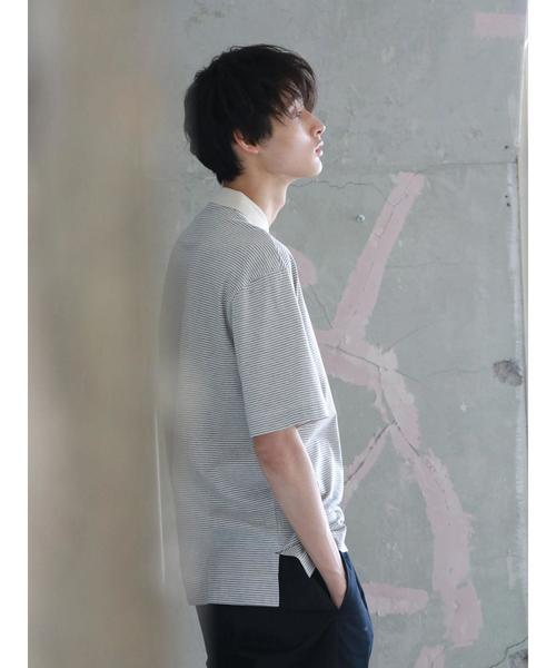 CRAFT STANDARD BOUTIQUE(クラフトスタンダードブティック)の「衿付BIGカットプルオーバー○(Tシャツ/カットソー・メンズ・オフホワイト/ブラック/カーキ/ブルー系その他2/グレー系その他4・L/LL/M)」の1枚目の写真