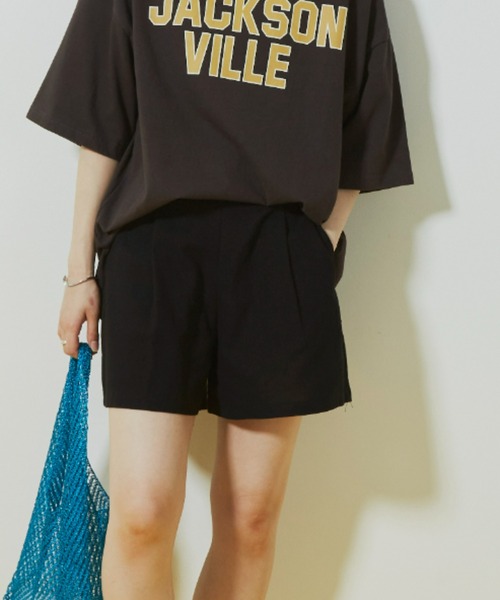 Auntie Rosa Holiday（アンティローザホリデー）の「タックイージーショーツ（その他パンツ・レディース・ブラック/ベージュ/ブラウン/カーキ/マスタード・FREE）」の2枚目の写真