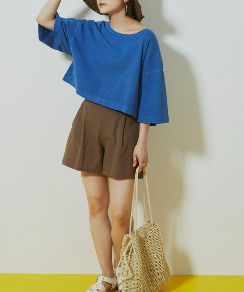 Auntie Rosa Holiday（アンティローザホリデー）の「タックイージーショーツ（その他パンツ・レディース・ブラック/ベージュ/ブラウン/カーキ/マスタード・FREE）」の14枚目の写真