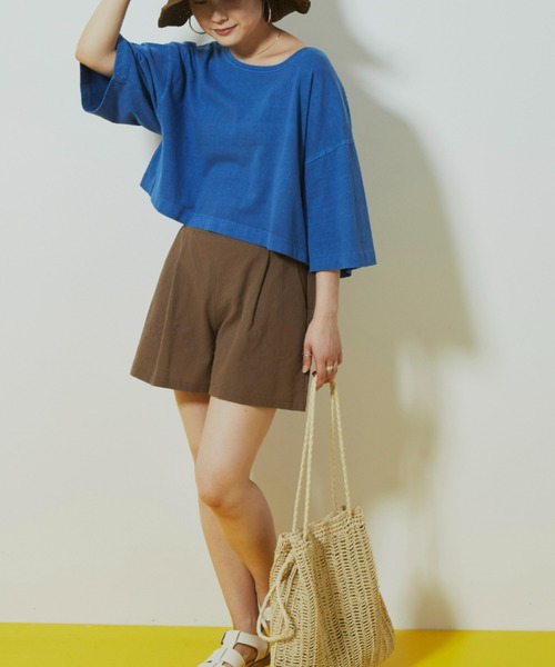 Auntie Rosa Holiday（アンティローザホリデー）の「タックイージーショーツ（その他パンツ・レディース・ブラック/ベージュ/ブラウン/カーキ/マスタード・FREE）」の15枚目の写真