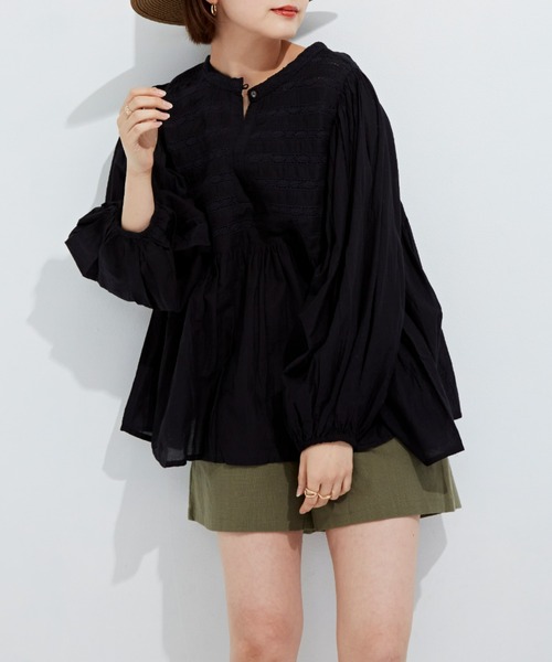 Auntie Rosa Holiday（アンティローザホリデー）の「タックイージーショーツ（その他パンツ・レディース・ブラック/ベージュ/ブラウン/カーキ/マスタード・FREE）」の7枚目の写真