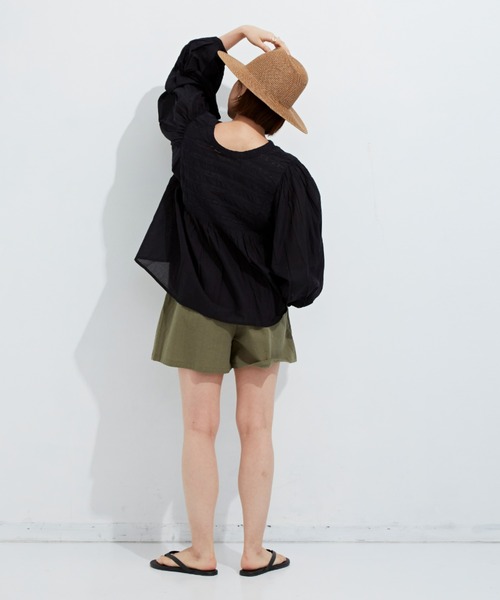 Auntie Rosa Holiday（アンティローザホリデー）の「タックイージーショーツ（その他パンツ・レディース・ブラック/ベージュ/ブラウン/カーキ/マスタード・FREE）」の10枚目の写真