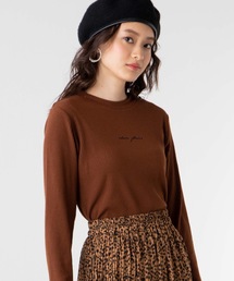 WEGO | WEGO/ロゴ刺繍リブTシャツ(Tシャツ/カットソー)