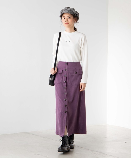 WEGO（ウィゴー）の「WEGO/ロゴ刺繍リブTシャツ（Tシャツ/カットソー・レディース・ホワイト/ブラック/ブラウン/ワイン・FREE）」の14枚目の写真