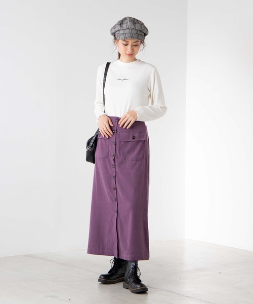 WEGO（ウィゴー）の「WEGO/ロゴ刺繍リブTシャツ（Tシャツ/カットソー・レディース・ホワイト/ブラック/ブラウン/ワイン・FREE）」の15枚目の写真