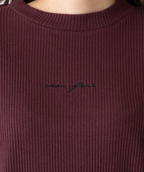 WEGO（ウィゴー）の「WEGO/ロゴ刺繍リブTシャツ（Tシャツ/カットソー・レディース・ホワイト/ブラック/ブラウン/ワイン・FREE）」の22枚目の写真