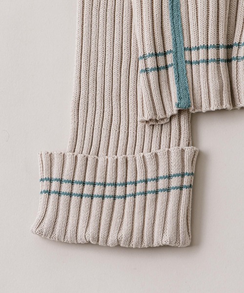 mline（エムライン）の「[mline]ラインリブニット（ニット/セーター・レディース・ベージュ/オフホワイト・FREE）」の4枚目の写真