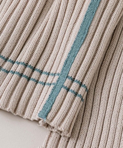 mline（エムライン）の「[mline]ラインリブニット（ニット/セーター・レディース・ベージュ/オフホワイト・FREE）」の6枚目の写真
