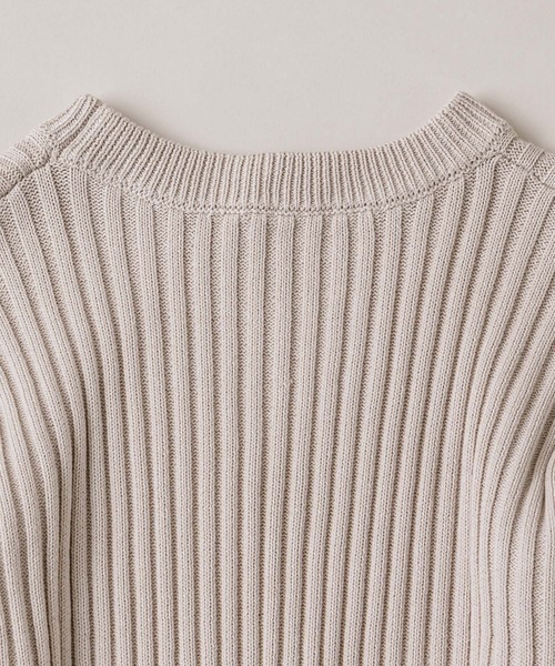 mline（エムライン）の「[mline]ラインリブニット（ニット/セーター・レディース・ベージュ/オフホワイト・FREE）」の7枚目の写真