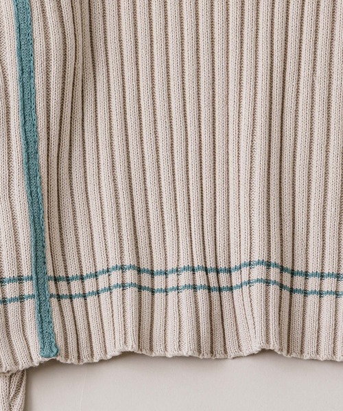 mline（エムライン）の「[mline]ラインリブニット（ニット/セーター・レディース・ベージュ/オフホワイト・FREE）」の8枚目の写真