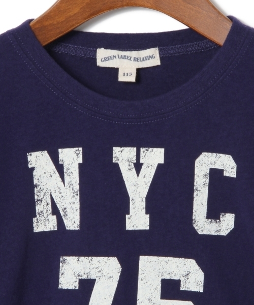 green label relaxing（グリーンレーベルリラクシング）の「【KIDS】コットン ナンバリングTシャツ 7分袖 ◆（Tシャツ/カットソー・キッズ・ネイビー/オフホワイト・L/125/95/M/115/135/S/105）」の6枚目の写真