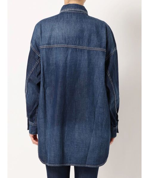 GYDA（ジェイダ）の「フライフロントデニムBIGシャツ（シャツ/ブラウス・レディース・インディゴブルー/ブルー・FREE）」の8枚目の写真
